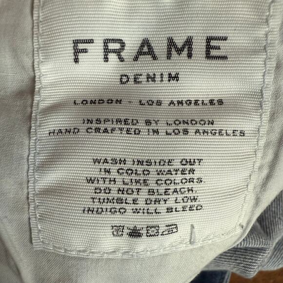 FRAME Denim Le Crop Mini Boot Size 28 Stony Creek Stretchy Bootcut Jeans Zip Fly - Picture 12 of 13